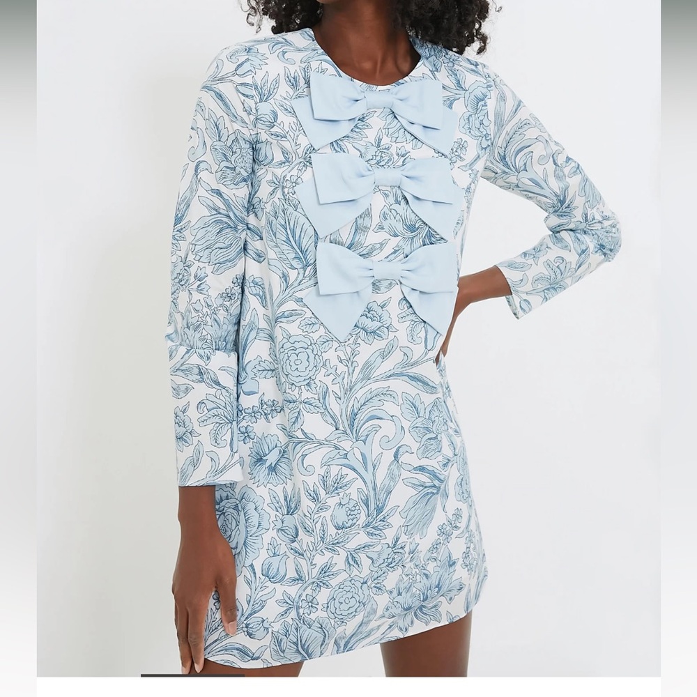 Tuckernuck Blue Chintz Clarice Bows Dress